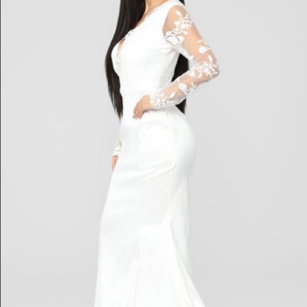 Lace gown wedding dress